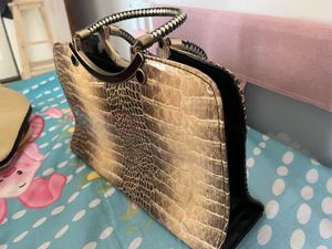 Crocodile Print Handbag