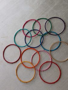 Colorful Thread Bangles Set