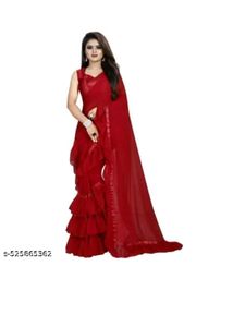 Elegant Maroon Saree