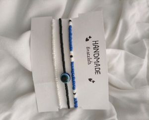 Handmade Minimalist Evils Eye Bracelet Set🧿