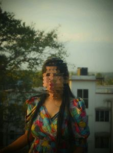 Colorful Printed V-Neck Dress