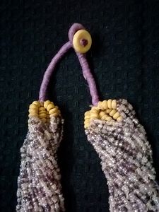Necklace Beaded Mauve Colour