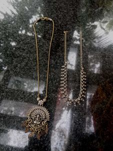 Ethnic Oxidized Silver Necklace Set