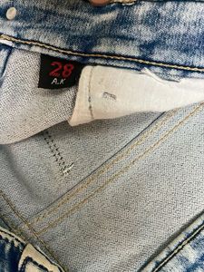 Stylish Acid Wash Denim Jeans