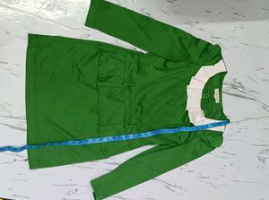 Parrot Green Dress Top For Girls Women New