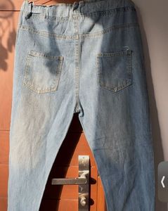 Distressed Denim Jeans with Fun Graphics