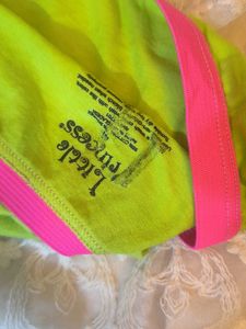 Bright Green Briefs with Pink Trim