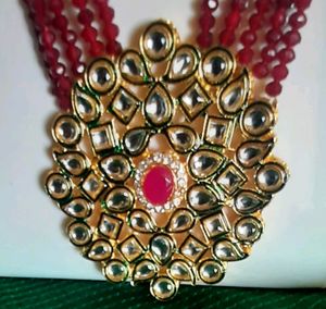 Beautiful crystals mala with wonderful locker and earrings....Awsm quality 👌 ❤ 😍 my hand made jewellery collection 😍