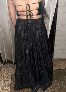 Elegant Black crepe Lehenga