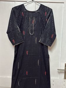 Elegant Black Kurta(With zari)
