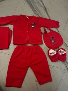 Red Baby Outfit Set