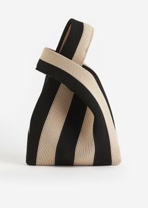 Striped Knit Hobo Bag