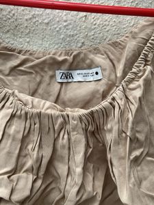 Zara Ruffled Off-Shoulder Top