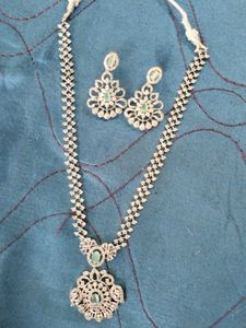 Stunning Diamond Necklace & Earrings Set