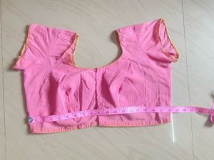 Elegant Pink Silk Saree with Gold Border