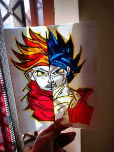Dragon Ball Z Split Face Artwork