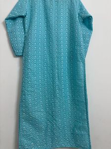 Blue Embroidered Kurti