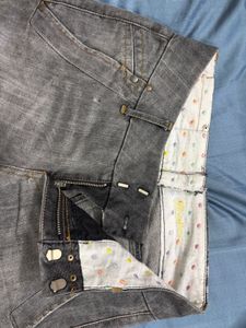 Women's Grey Washed low waist Jeans