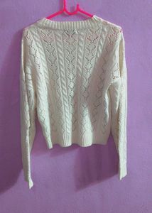 Combo Cream Knit Sweater And Colourful Jacket ❤️✨