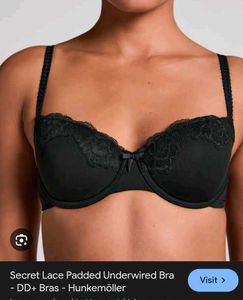 Elegant Black Lace Padded Bra with brief 👍