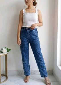 Straight Fit Denim Pants
