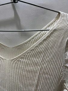 Ribbed V-Neck Top