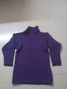 Smart Purple High Neck Sweater