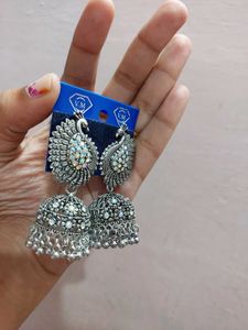 Exquisite Peacock Jhumka Earrings