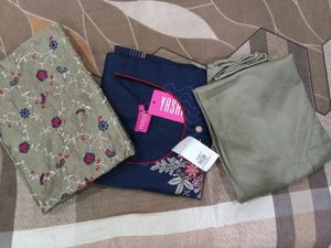 Beautiful Kurti Set With Dupatta And Churidar