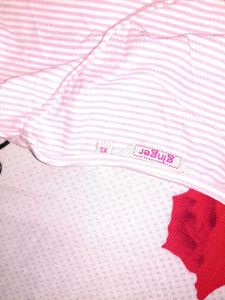 Pink striped t-shirt