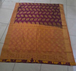 Magenta and yellow kanchi pattu Saree