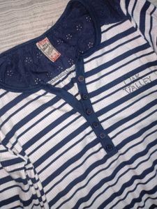 20s vibe Striped Long Sleeve Top