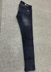 Men's Washed Grey Denim Jeans