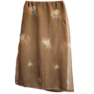 Brown Chiffon Saree