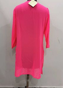 Vibrant Pink Embroidered Kurta