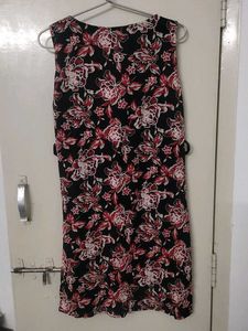 Red Floral Printed Dress