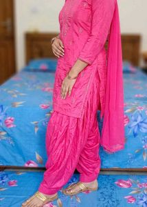 Vibrant Pink Patiala Salwar
