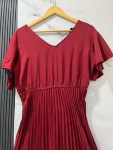 V Neck Flare Dress