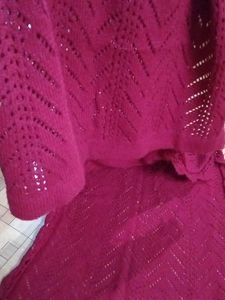 Red Knit Wrap