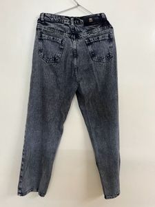 Gray Acid Wash Denim Jeans