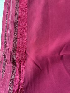 Vintage Maroon Saree with Intricate Border