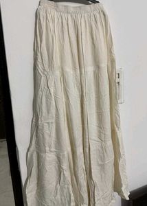 Elegant Off-White Ethnic Maxi Skirt