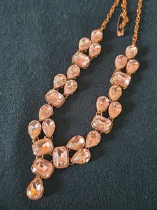 Sparkling Gemstone Necklace &amp; Earring Set