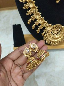 antique matt finish combo jewellery set