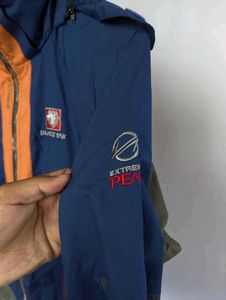 Men's Blue &amp; Orange Zip-Up Black Yak Jacket