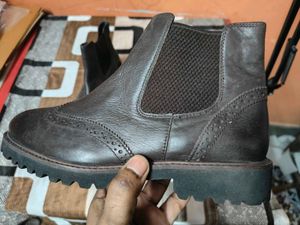 Girls Brown Leather Chelsea Boots