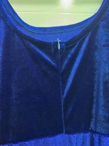Royal Blue Velvet Dress