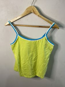Neon Yellow Spaghetti Strap Tank Top