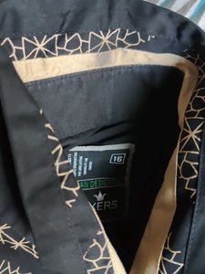 Boys Black shirt with Geometric Pattern