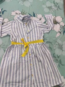 Striped Button-Down Dress Combo